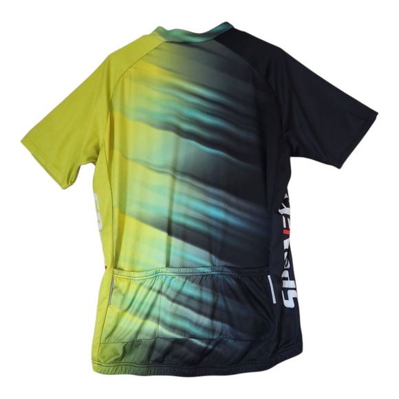 Sponeed Mens Cycling Jersey XXXL Green Black Short Sleeve Full Zip Breathable UV - Picture 2 of 16